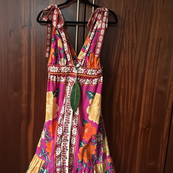 NWT FARM Rio Flower Tapestry Midi Dress in FLOWERS TAPESTRY PINK! - Picture 6 of 7